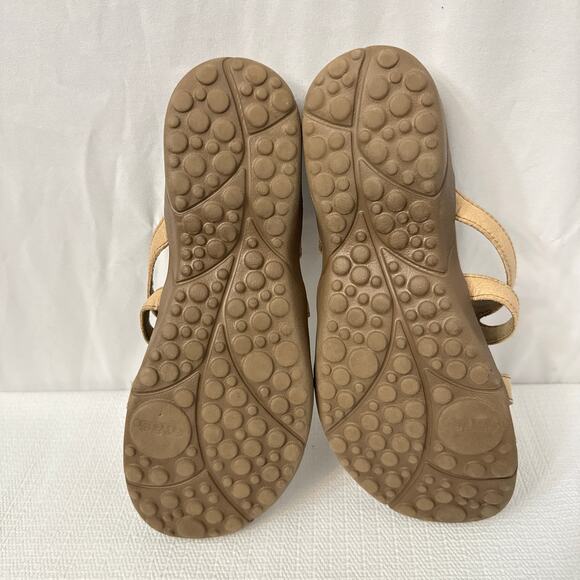Taos Sandals Womens Size 9 Double U Tan Brown Comfort Slip On Slide - Picture 7 of 7